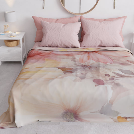 Couvre-lit d'été, Couverture légère, Draps couvre-lit Floral F1
