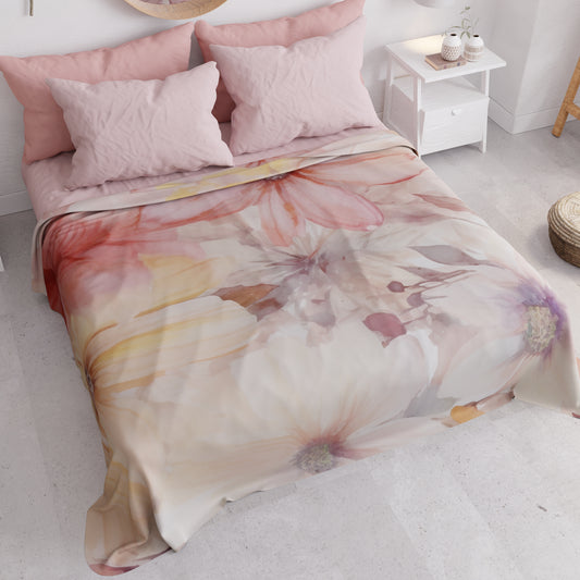 Couvre-lit d'été, Couverture légère, Draps couvre-lit Floral F1