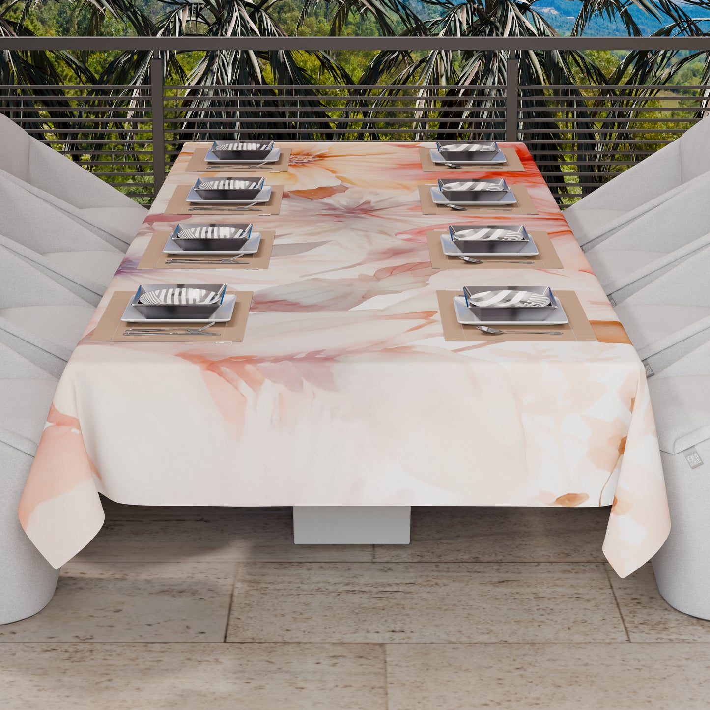 Telo Arredo Copridivano, Copriletto, Copritavolo e Copritutto in Microfibra | Fantasia Floreale F1