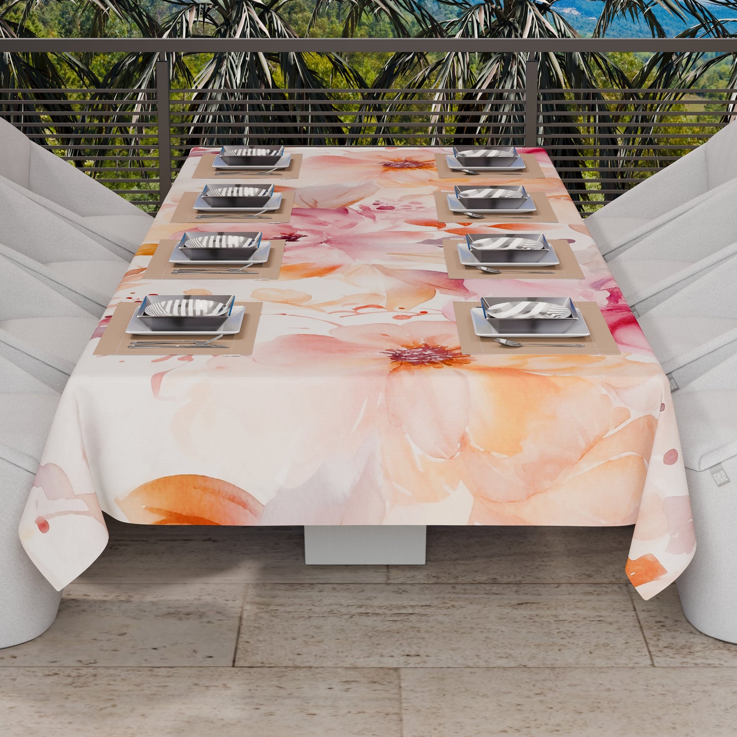 Telo Arredo Copridivano, Copriletto, Copritavolo e Copritutto in Microfibra | Fantasia Floreale F2