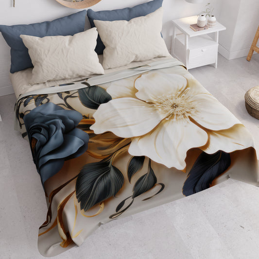 Boutis d'été, Couverture légère, Draps boutis Flower Ceramic 04