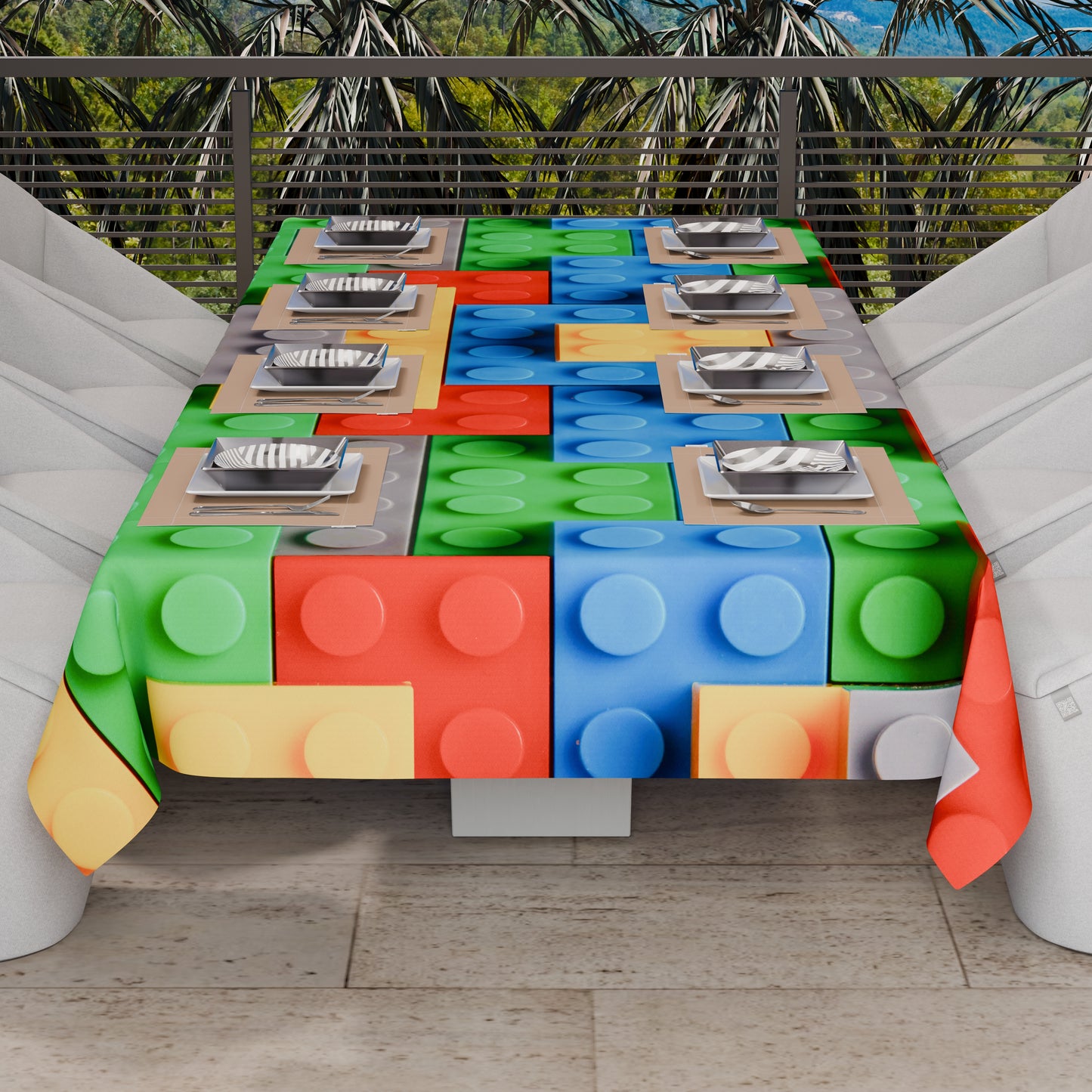 Telo Arredo Copridivano, Copriletto, Copritavolo e Copritutto in Microfibra | Fantasia Mattoncini