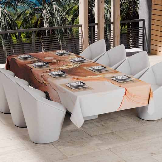 Telo Arredo Copridivano, Copriletto, Copritavolo e Copritutto in Microfibra | Fantasia Marble Tortora