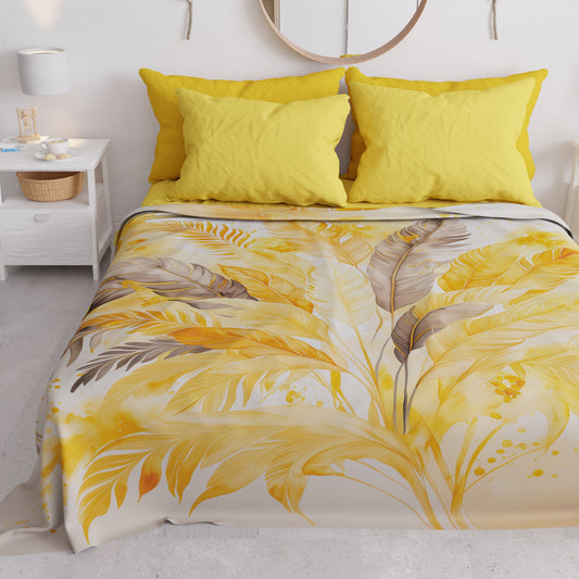 Boutis d'été, Couverture légère, Draps boutis Palmwater Jaune