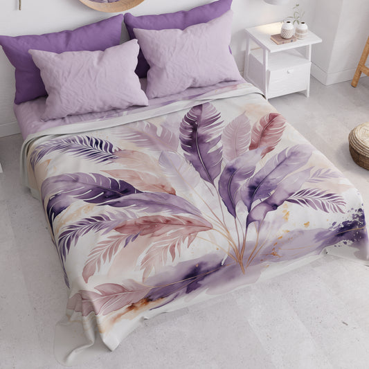 Boutis d'été, Couverture légère, Draps boutis Palmwater Lilas