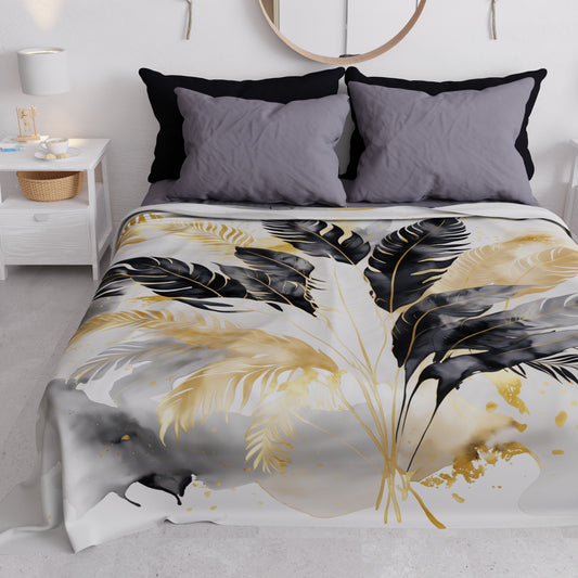 Boutis d'été, Couverture légère, Draps boutis Palmwater Noir