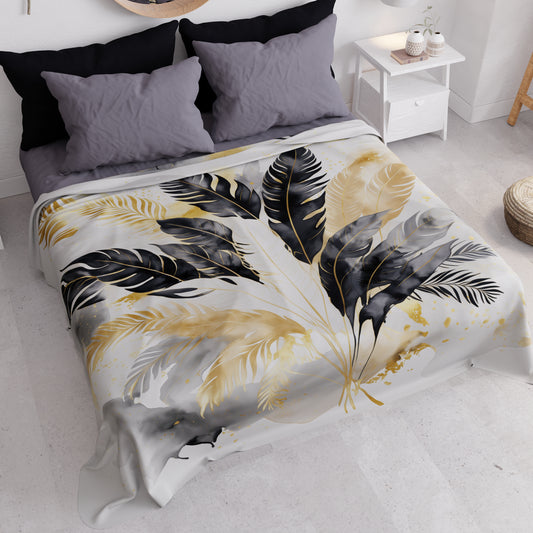 Boutis d'été, Couverture légère, Draps boutis Palmwater Noir
