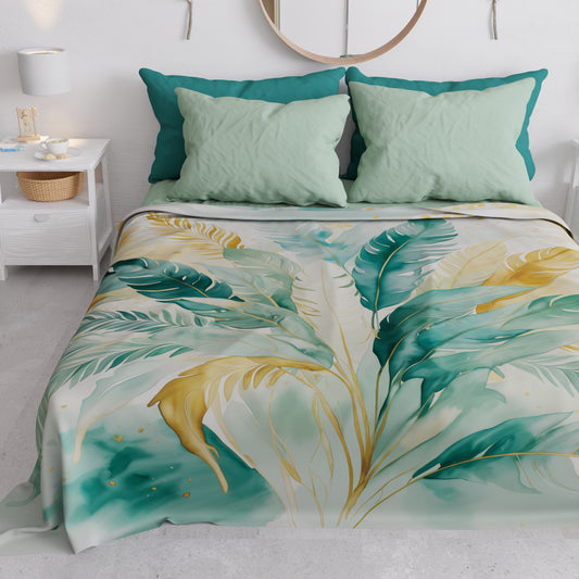 Copriletto Estivo, Coperta Leggera, Lenzuola Copriletto Palmwater Ottanio