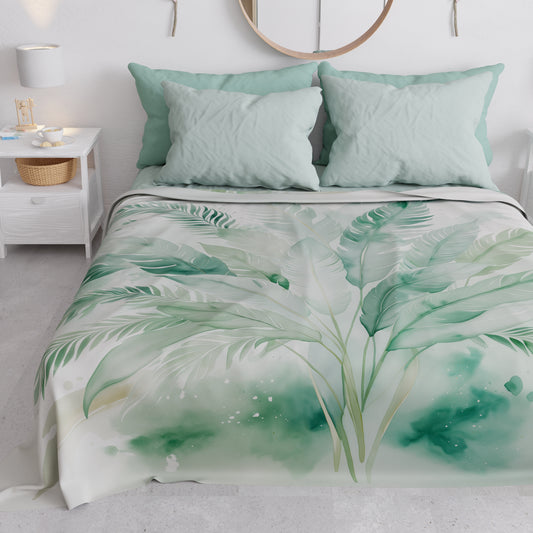 Boutis d'été, Couverture légère, Draps boutis Palmwater Sauge