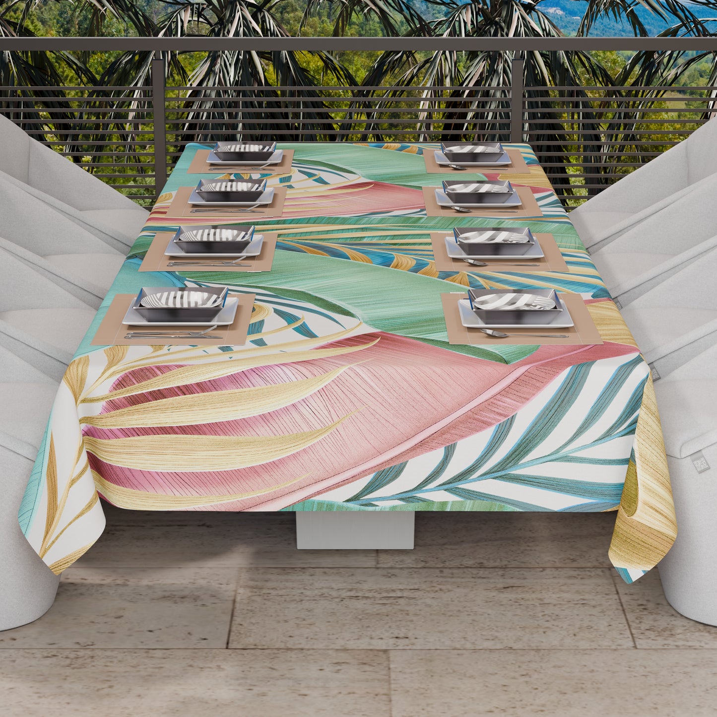 Telo Arredo Copridivano, Copriletto, Copritavolo e Copritutto in Microfibra | Fantasia Tropical 06