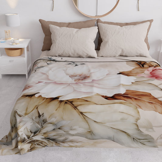 Copriletto Estivo, Coperta Leggera, Lenzuola Copriletto Vintage Flower
