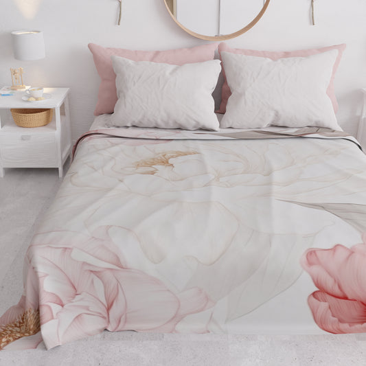 Couvre-lit d'été, Couverture légère, Draps couvre-lit Pivoine