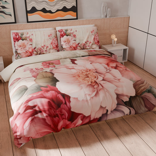 Housse de couette double, simple, une place et demie, florale 04-152