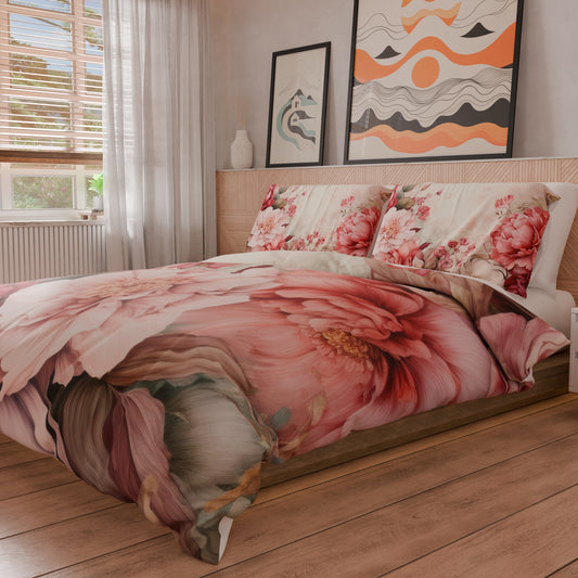Housse de couette double, simple, une place et demie, florale 04-152