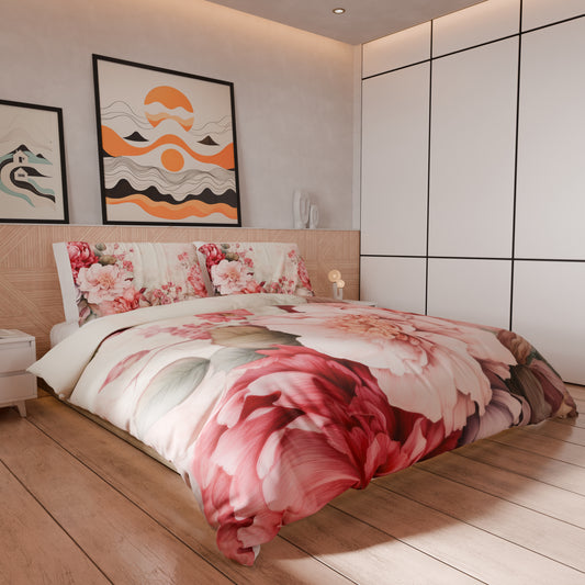 Housse de couette double, simple, une place et demie, florale 04-152
