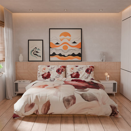 Housse de couette double, simple, une place et demie, Floral 04-171