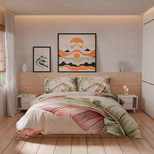 Housse de couette double, simple, une place et demie, florale F191