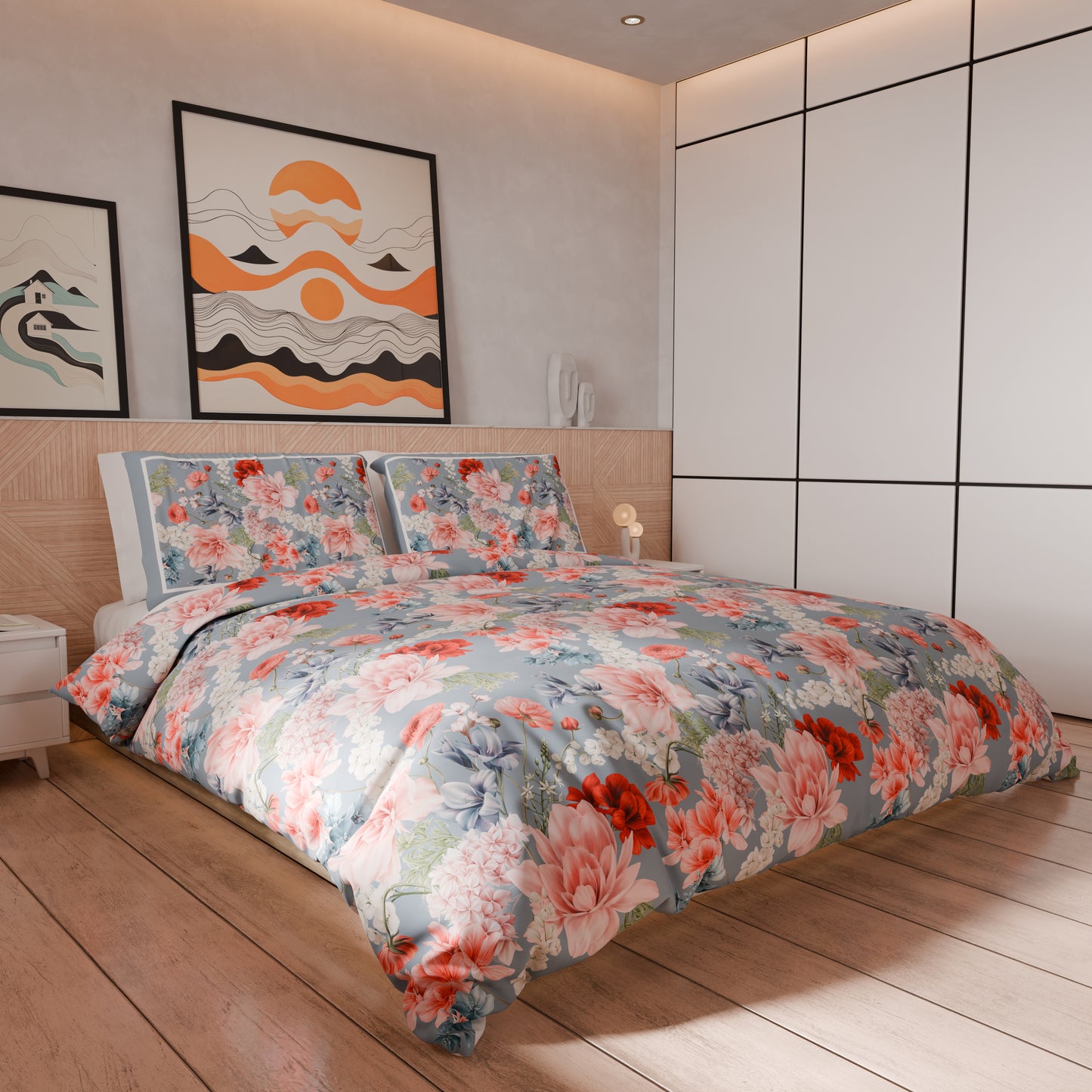 Copripiumino Matrimoniale, Singolo, Una Piazza e Mezza, Floreale 19-04