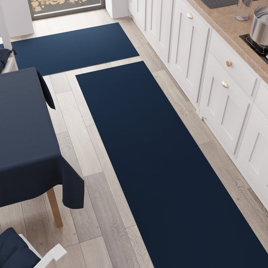 Kitchen Rug, Kitchen Runner, Plain Navy Blue