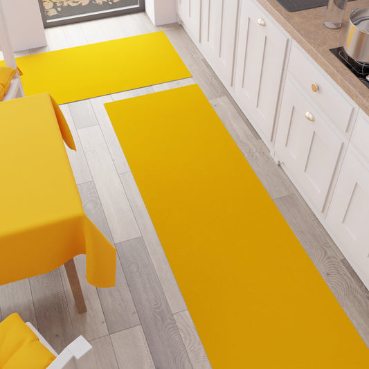 Kitchen Rug Kitchen Runner Solid Color Yellow