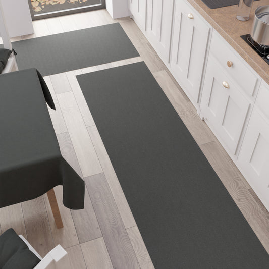 Kitchen Rug Kitchen Runner Solid Color Smoke Gray