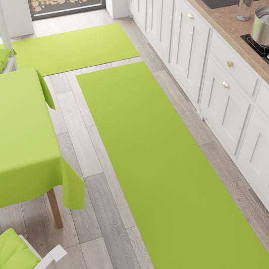Kitchen Rug, Kitchen Runner, Plain Light Green