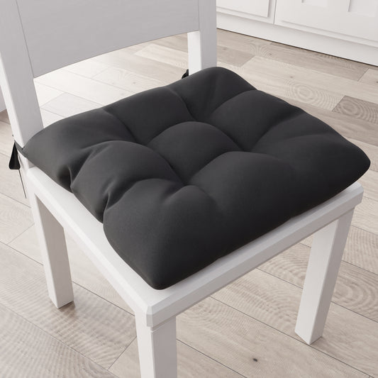 Coussins pour chaises housses de chaise Shabby Chic uni noir