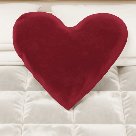 Coussin Décoratif Cœur Bordeaux
