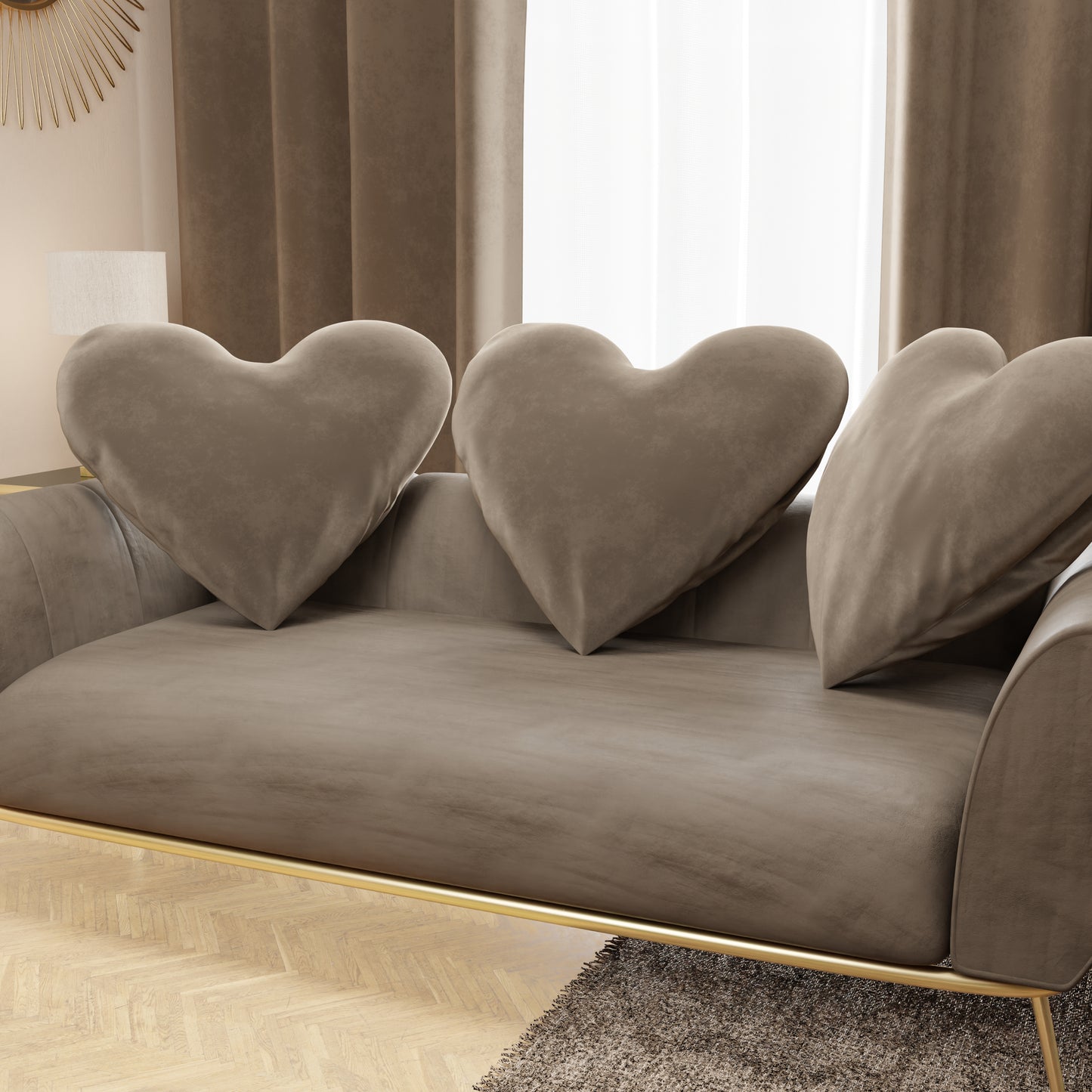 Cuscino Arredo Cuore Fango