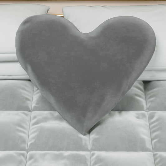 Coussin Décoratif Cœur Gris Foncé