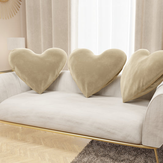 Coussin Décoratif Cœur Crème