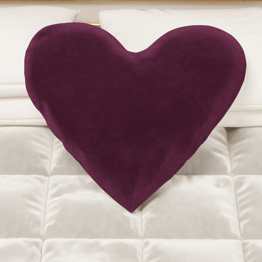 Coussin Décoratif Cœur Prune