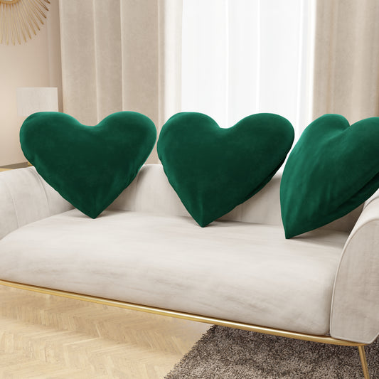 Coussin Décoratif Cœur Émeraude