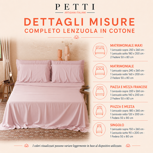 Lenzuola Matrimoniali, Singole, Una Piazza e Mezza, in Cotone, Grigio Perla
