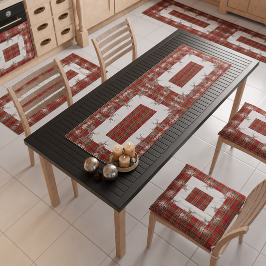 Runner Tavola Natalizio, Tovaglia Runner Natalizia, Runner Cucina Renna Beige
