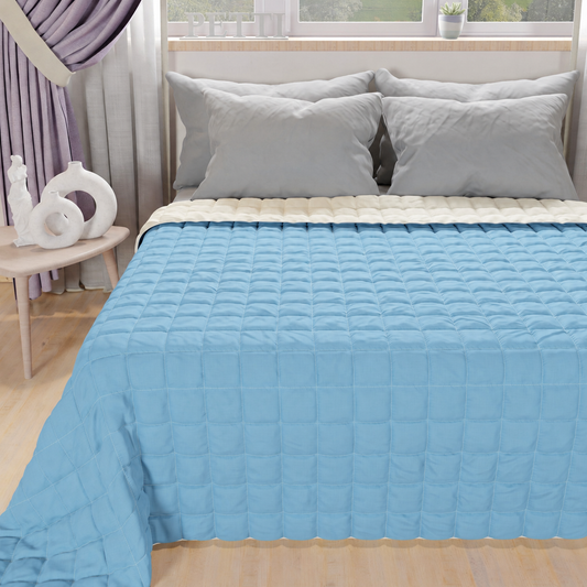 Double Face Mud Dove Gray Spring Autumn Bedspread Quilt