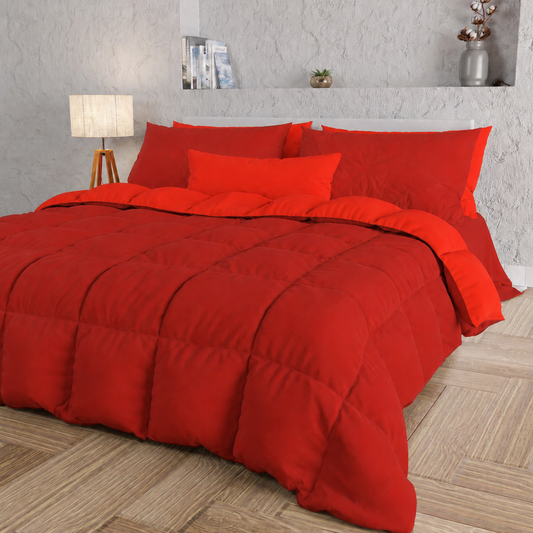 Duvet Quilt for Double, Single, Square and a Half, Bordeaux Red