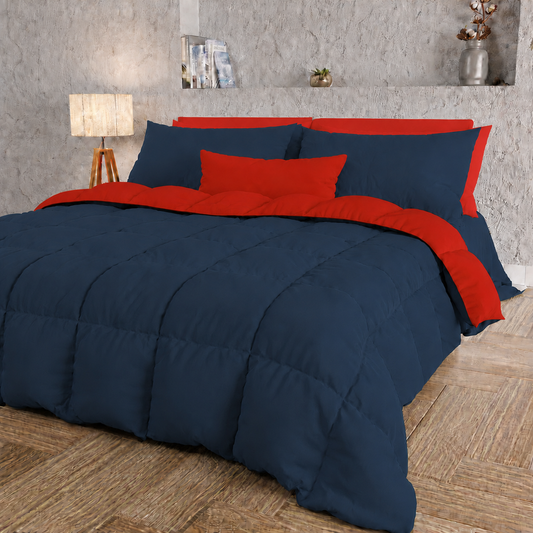 Duvet Quilt Double, Single, Square and Half, Bordeaux Blue