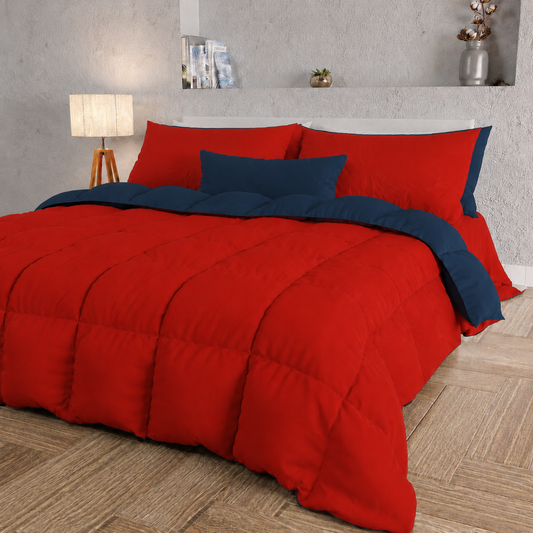 Duvet Quilt Double, Single, Square and Half, Bordeaux Blue