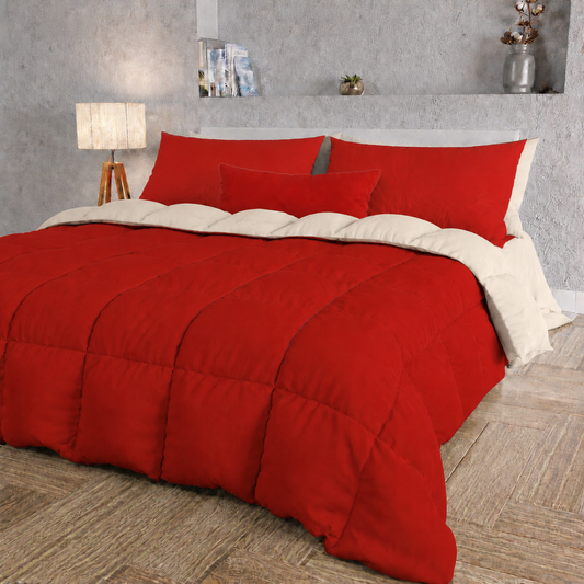 Duvet Quilt Double, Single, Square and Half, Bordeaux Taupe