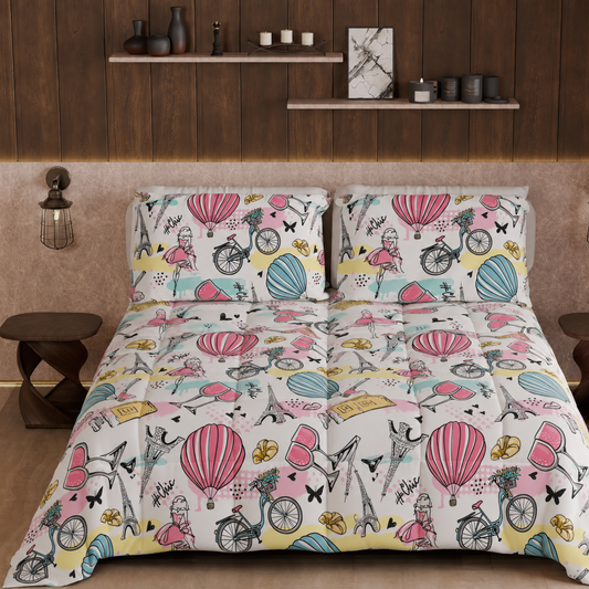Duvet, Double Quilt, Single, Square and a Half, Paris Chic