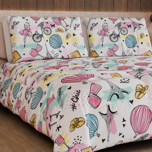 Duvet, Double Quilt, Single, Square and a Half, Paris Chic