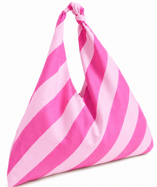 Borsa Modello Jacqueline Righe Fucsia/Rosa