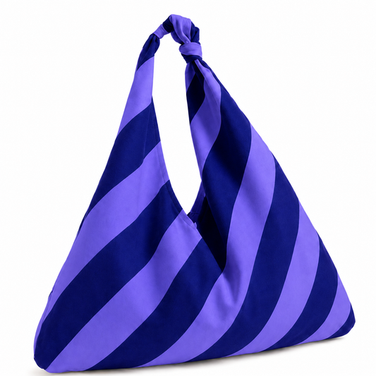 Borsa Modello Jacqueline Righe Indaco/Blu Elettrico