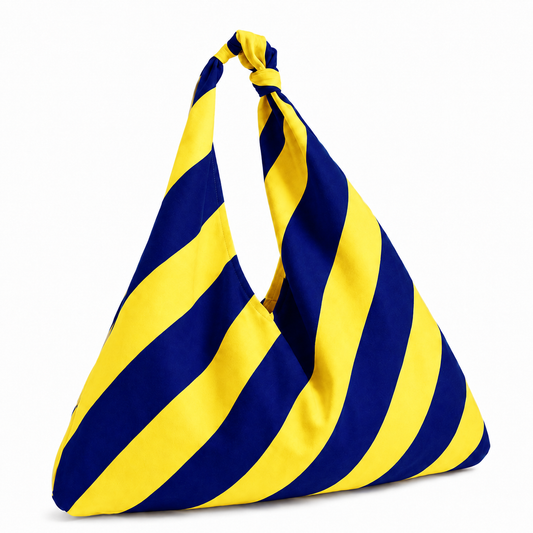 Borsa Modello Jacqueline Righe Giallo/Blu Elettrico