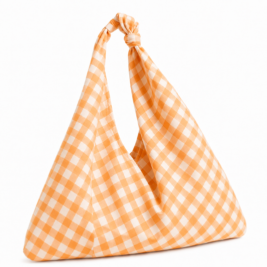 Borsa Modello Jacqueline A Quadretti Arancione