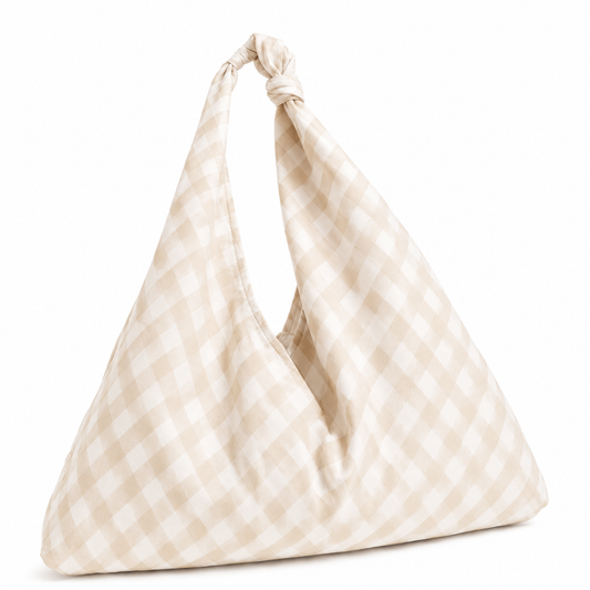 Borsa Modello Jacqueline A Quadretti Beige