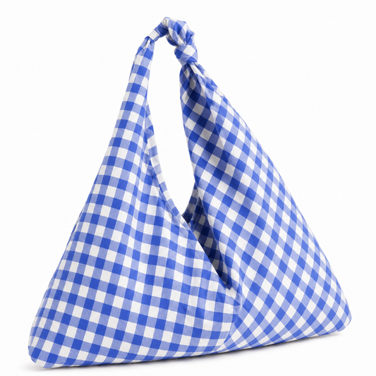Borsa Modello Jacqueline A Quadretti Blu Elettrico