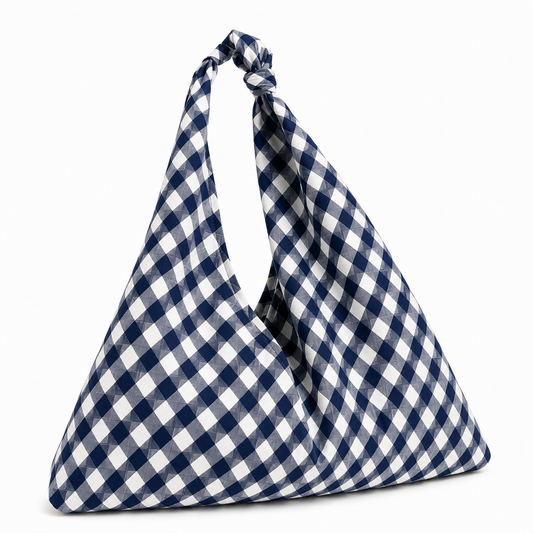 Borsa Modello Jacqueline A Quadretti Blu Notte
