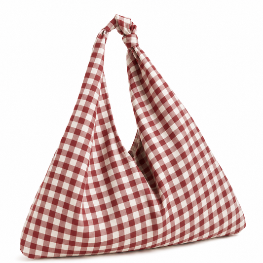 Borsa Modello Jacqueline A Quadretti Bordeaux